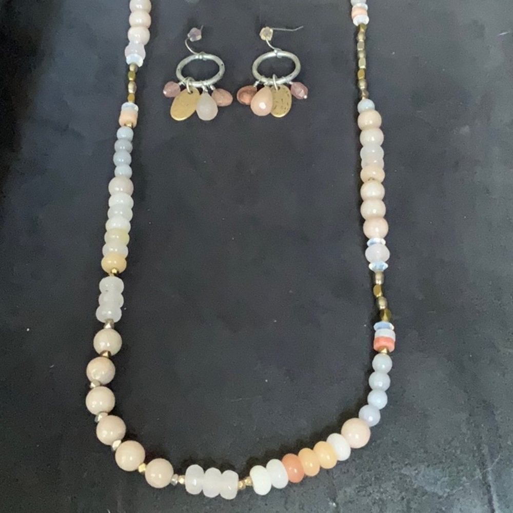 Elegant Beaded Necklace and Earring Set